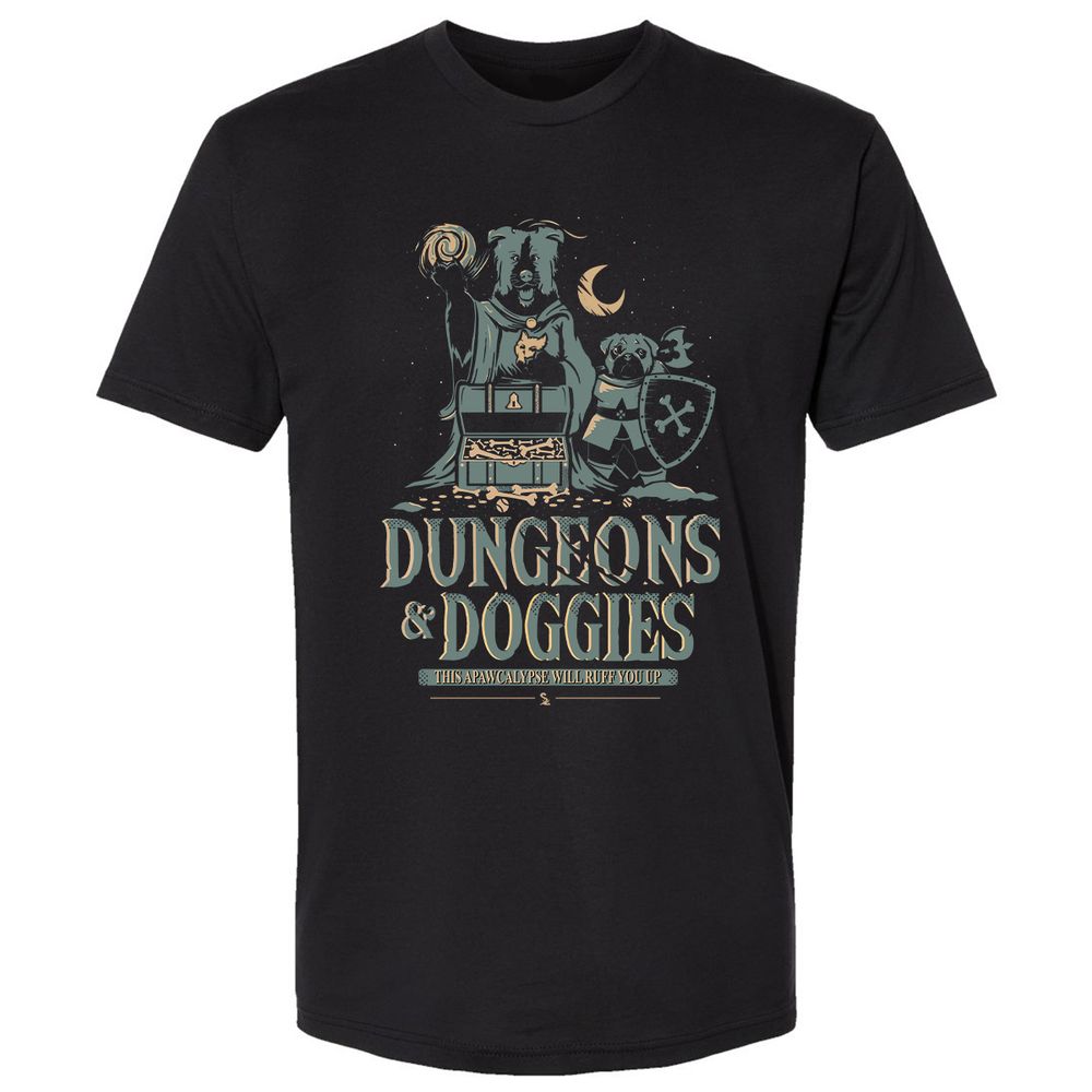 Dungeons & Doggies Premium Unisex T-Shirt - Black - 1