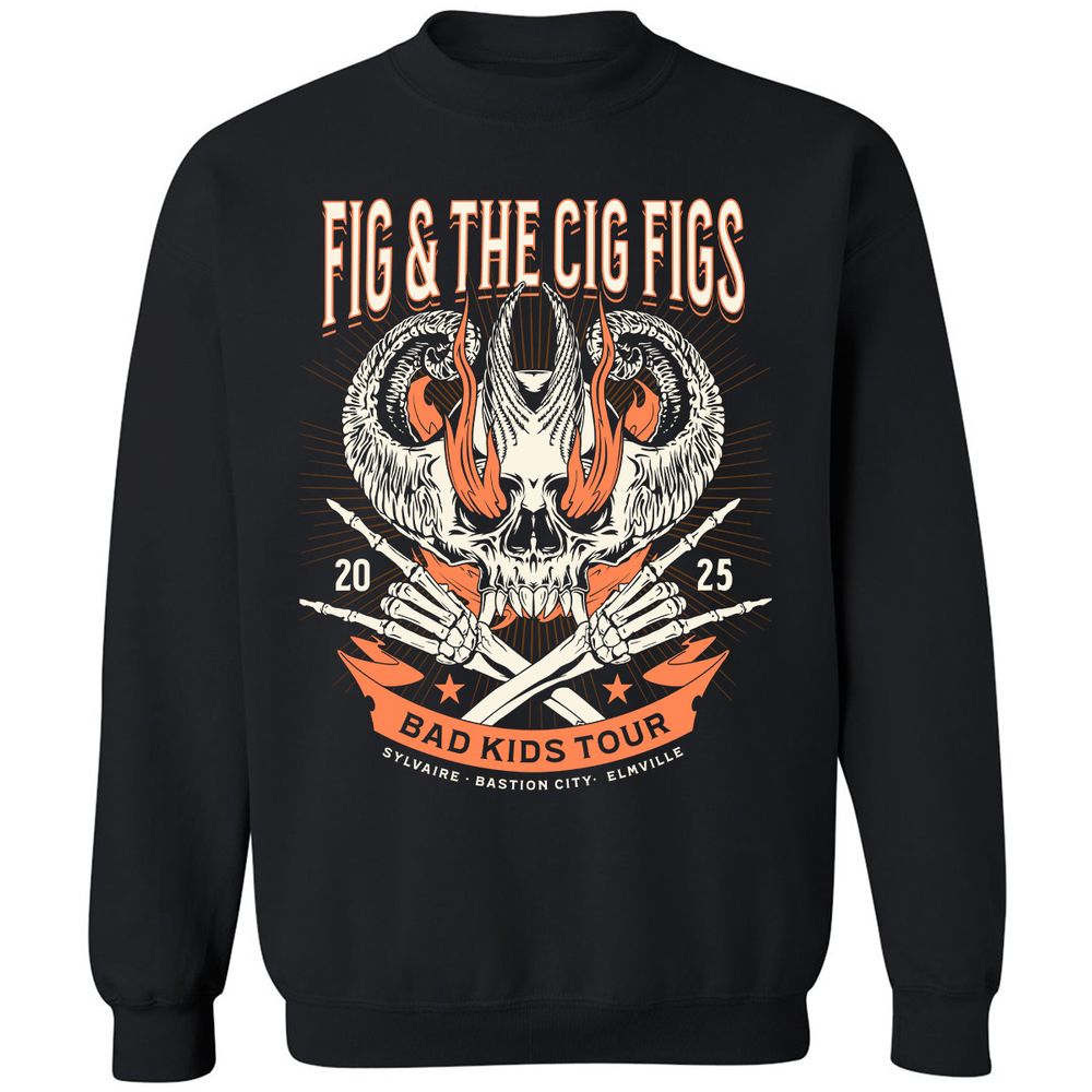 Fig and the Cig Figs, Dimension 20 Classic Unisex Sweatshirt - Black - 1