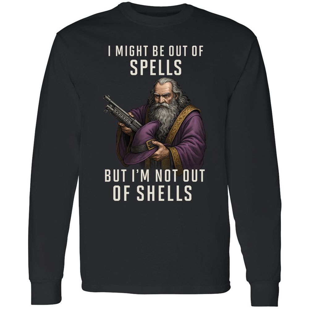 Not Out Of Shells Long Sleeve T-Shirt - Black - 1
