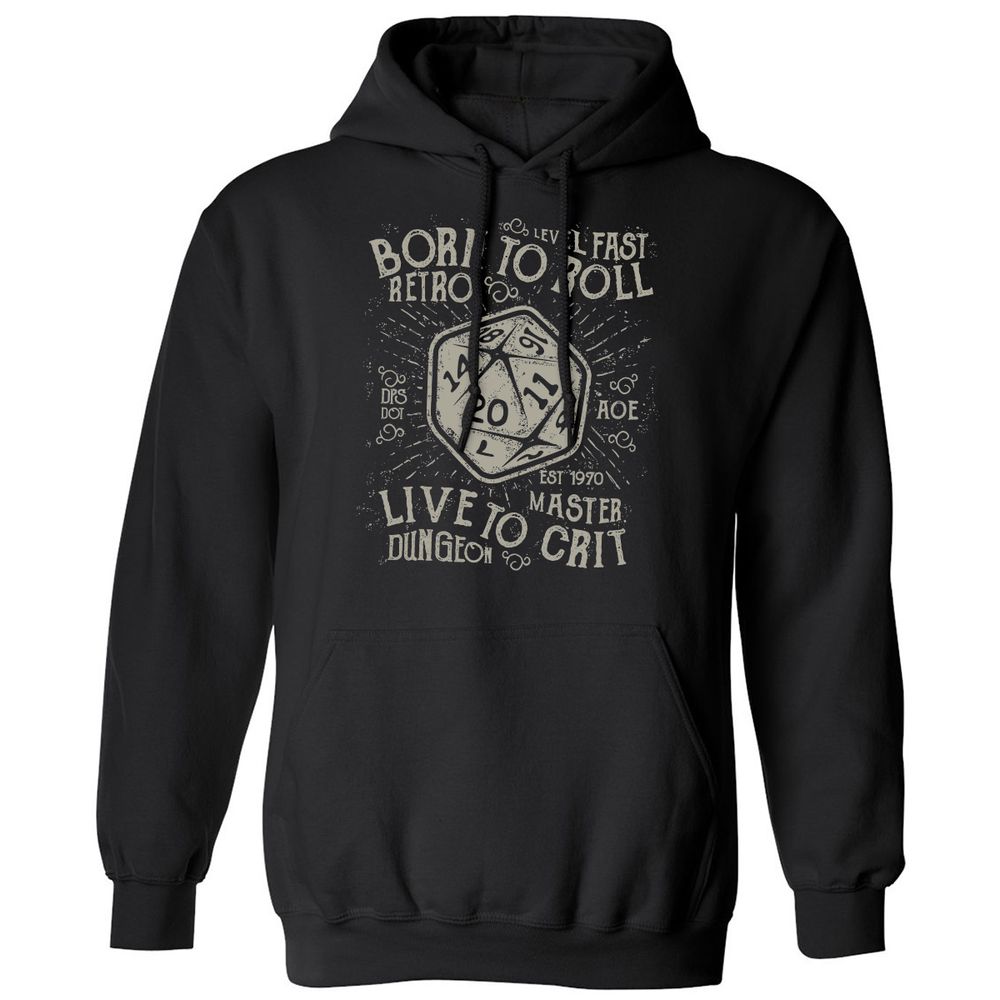 Born To Roll Live To Crit Classic Unisex Hoodie - Black - 1
