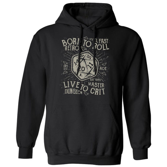Born To Roll Live To Crit Classic Unisex Hoodie - Black - 1