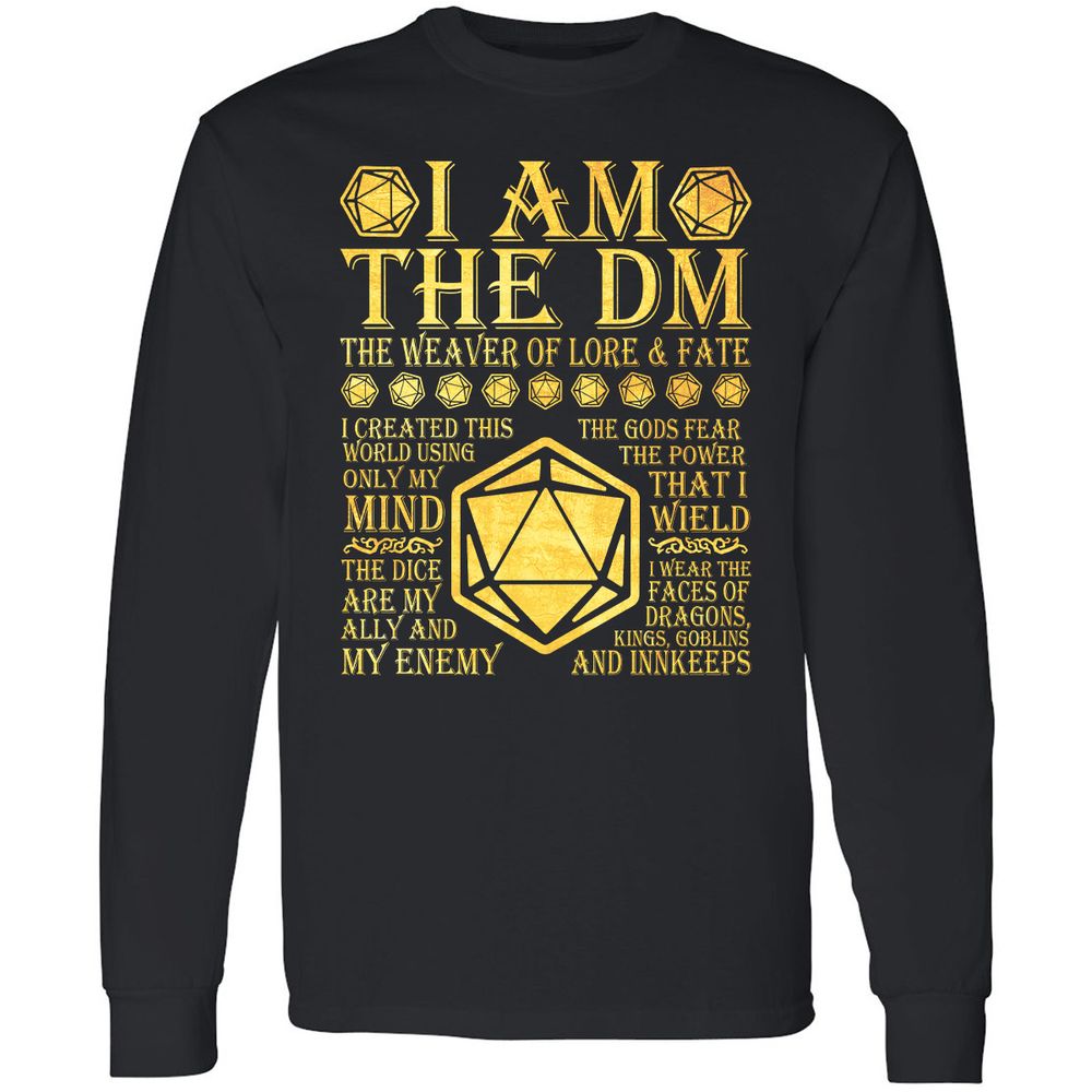 I Am The DM Long Sleeve T-Shirt - Black - 1