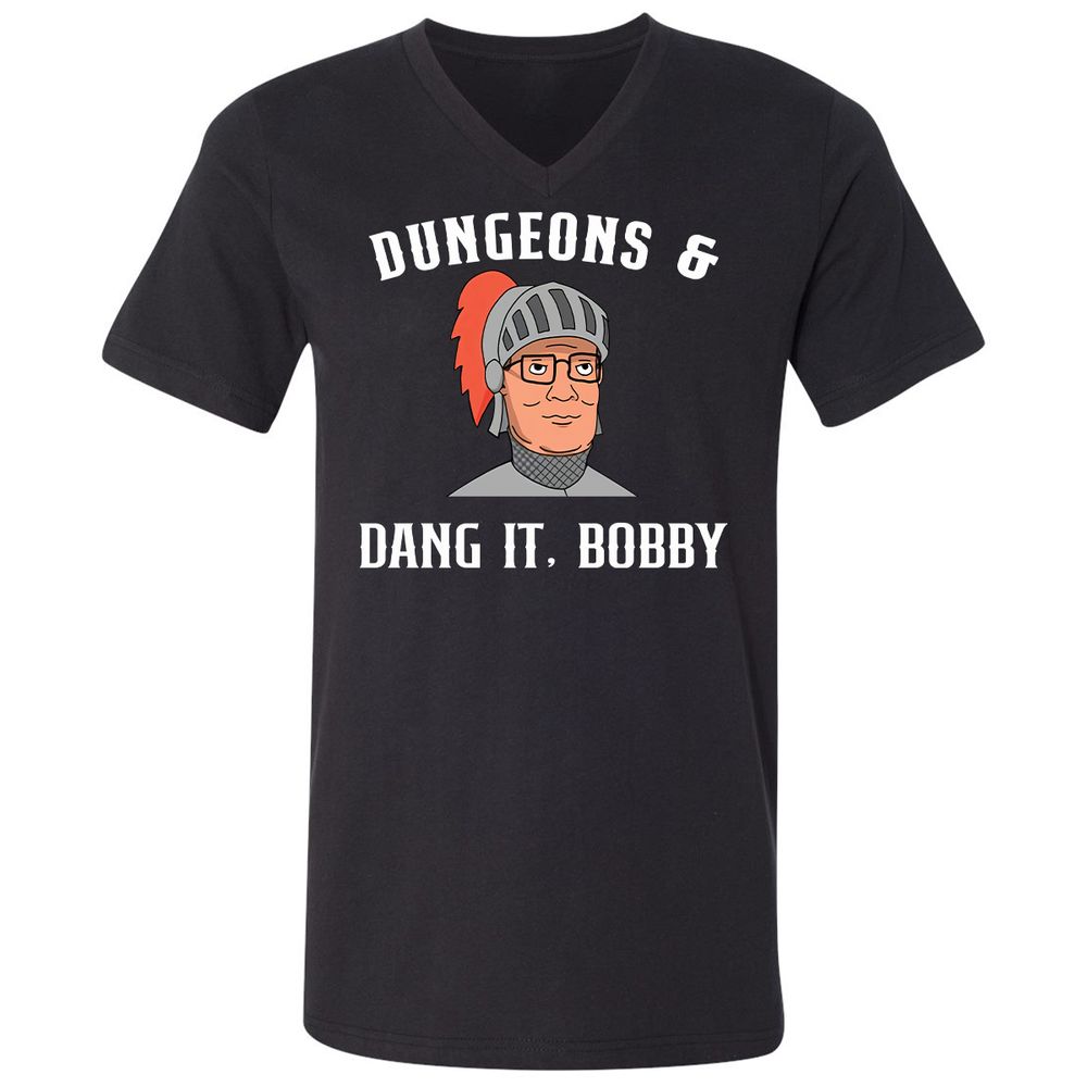 Dang It Bobby Unisex V-Neck T-Shirt - Black - 1
