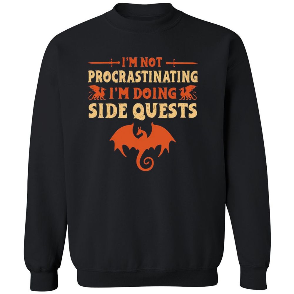 I'm Doing Side Quests Classic Unisex Sweatshirt - Black - 1