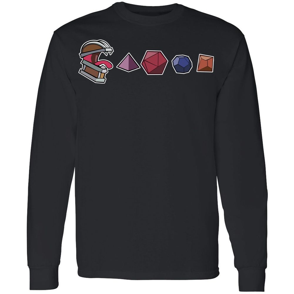Mimic And Dices Long Sleeve T-Shirt - Black - 1