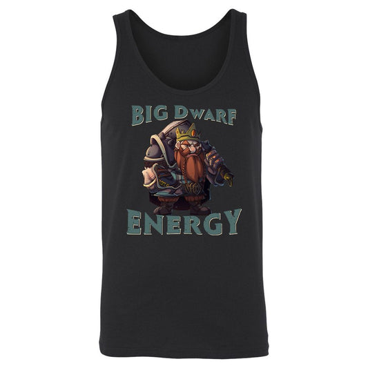 Big Dwarf Energy Unisex Jersey Tank - Black - 1