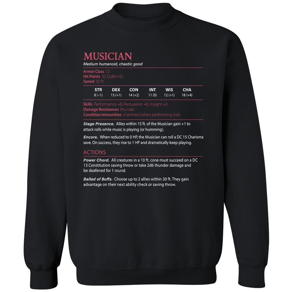Musician Stats - Black - 1