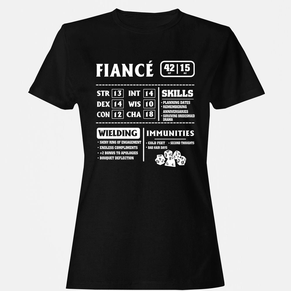 Fiance Stats Women's T-Shirt - Black - 1