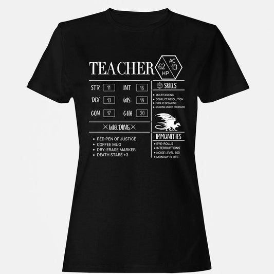Teacher New Women's T-Shirt - Black - 1