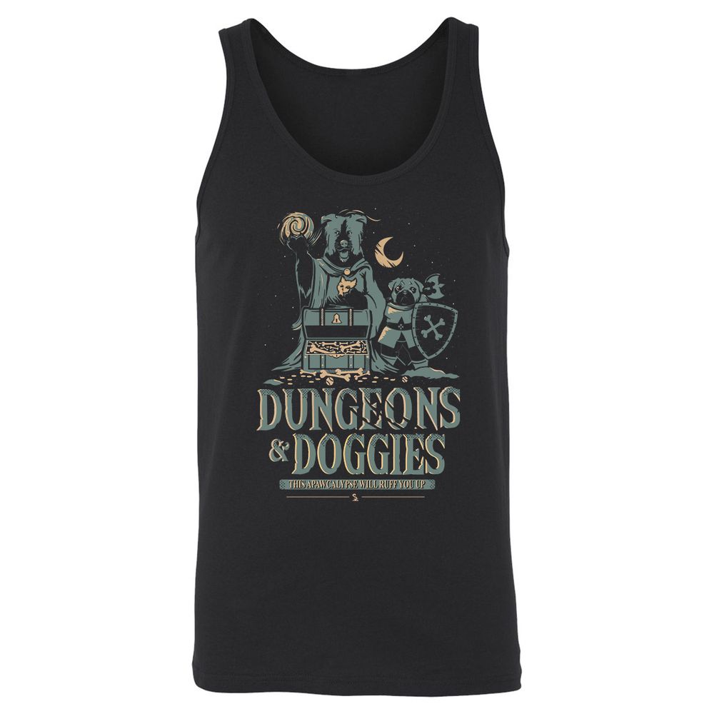 Dungeons & Doggies Unisex Jersey Tank - Black - 1