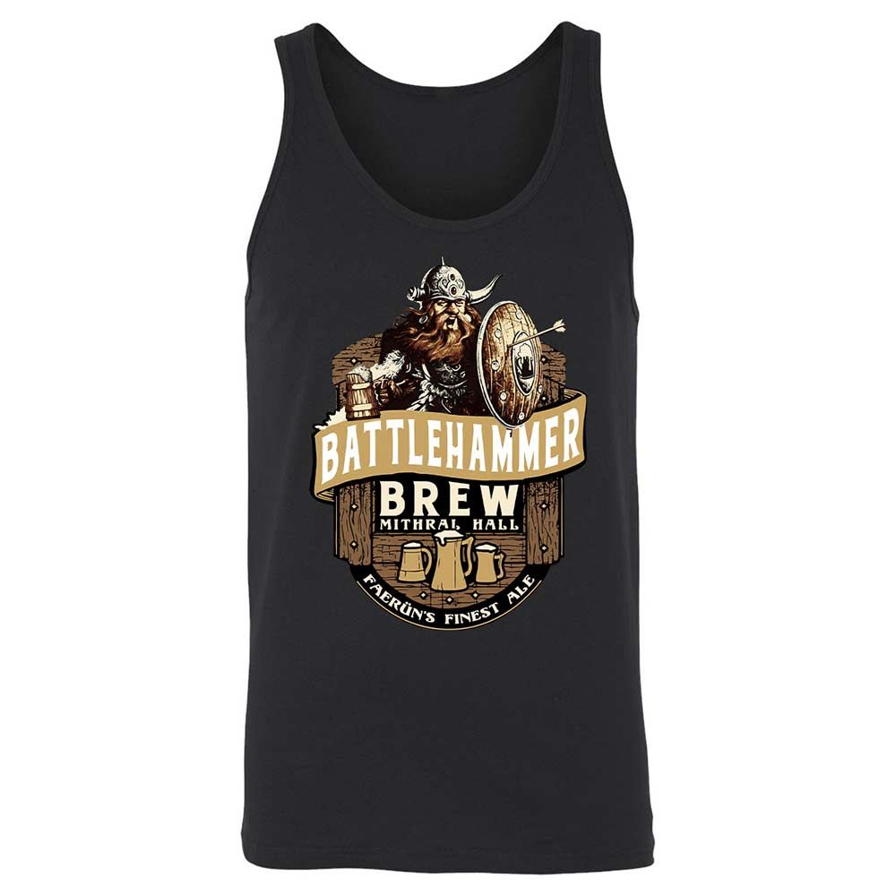 Battlehammer Brew Unisex Jersey Tank - Black - 1