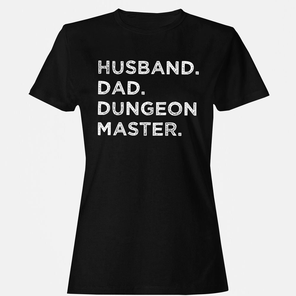 Husband Dad Dungeon Master Women's T-Shirt - Black - 1