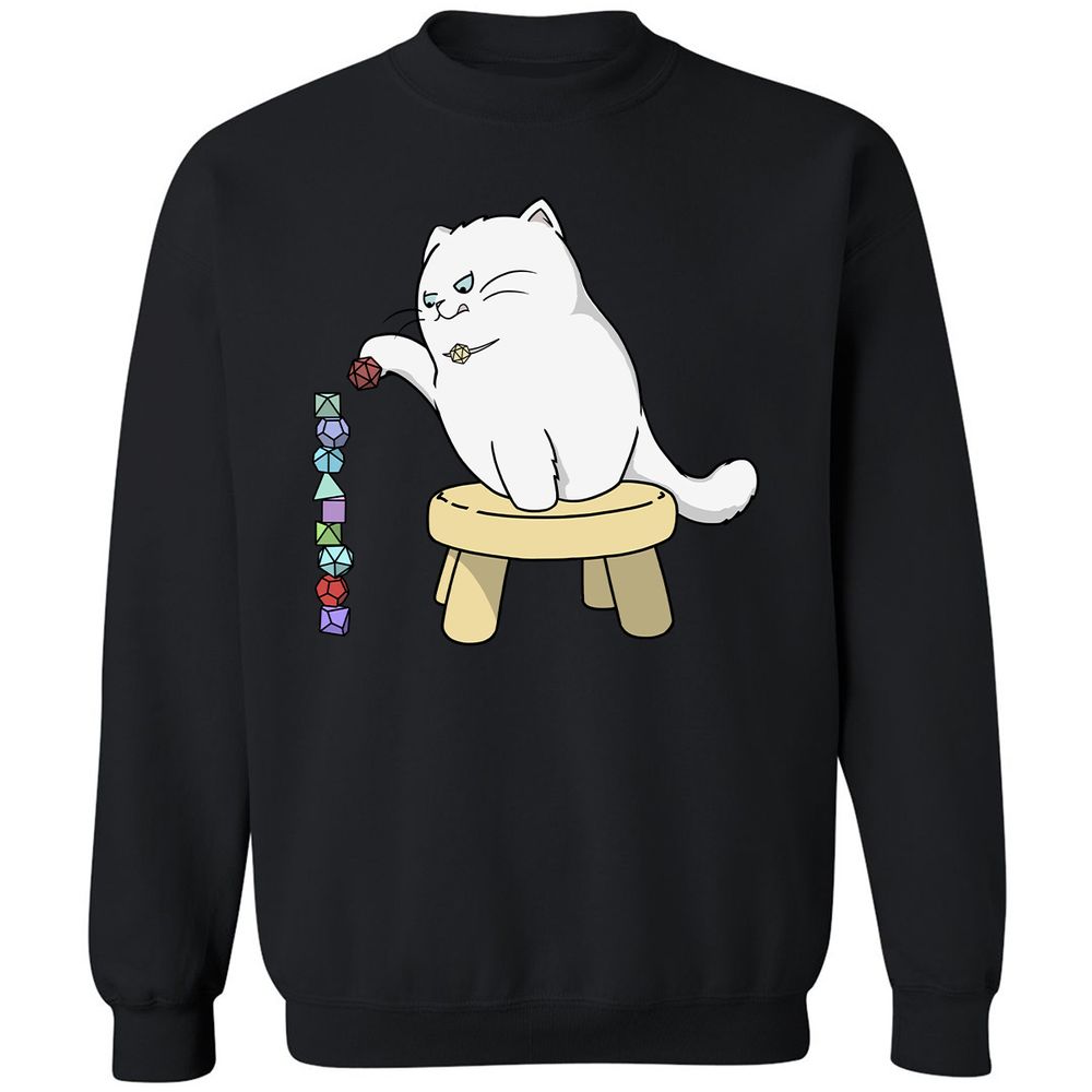 Cat Stacking Dice Classic Unisex Sweatshirt - Black - 1