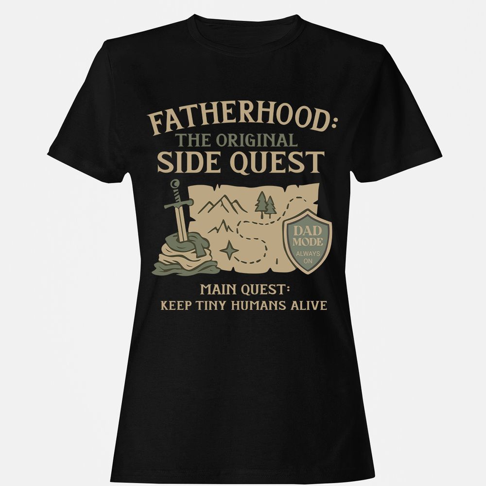 Fatherhood The Original Side Quest Women's T-Shirt - Black - 1