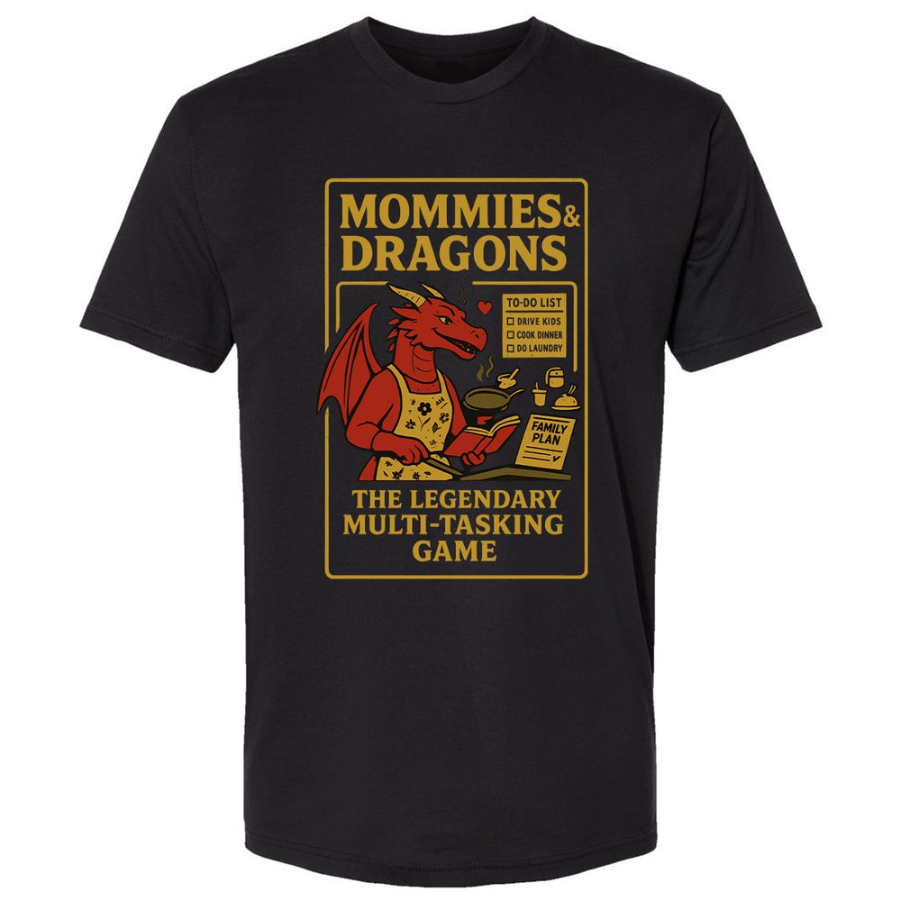 Mommies & Dragons Premium Unisex T-Shirt - Black - 1