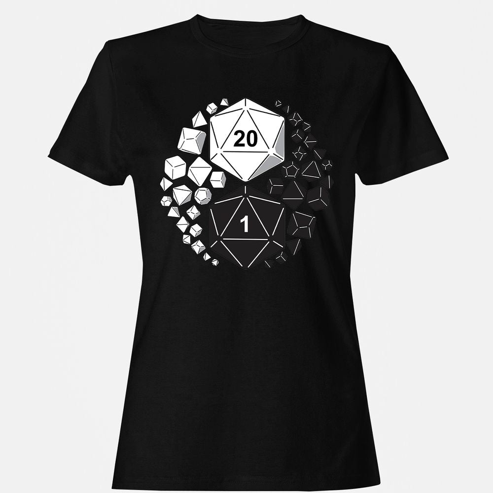 Gaming Yin Yang Women's T-Shirt - Black - 1