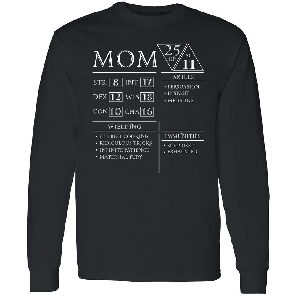 Mom Stats - Black - 1