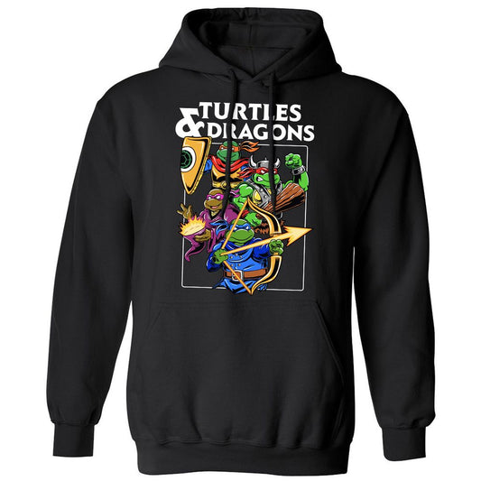 Turtles & Dragons Classic Unisex Hoodie - Black - 1