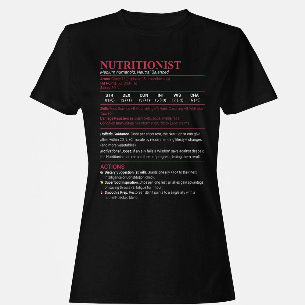 Nutritionist Women's T-Shirt - Black - 1