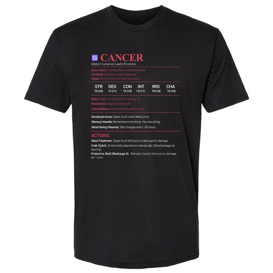 Cancer Stats Premium Unisex T-Shirt - Black - 1