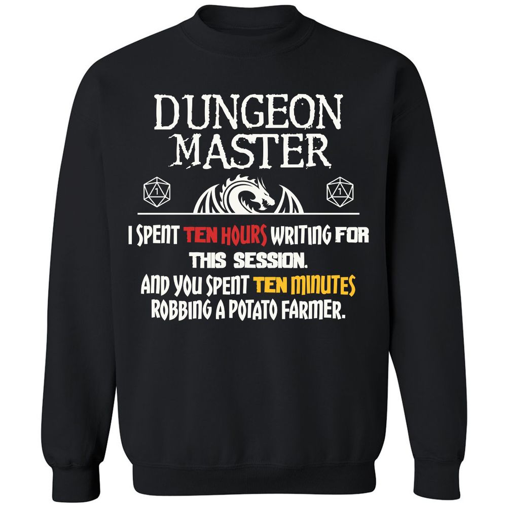 Dungeon Master Chaos Meme Classic Unisex Sweatshirt - Black - 1