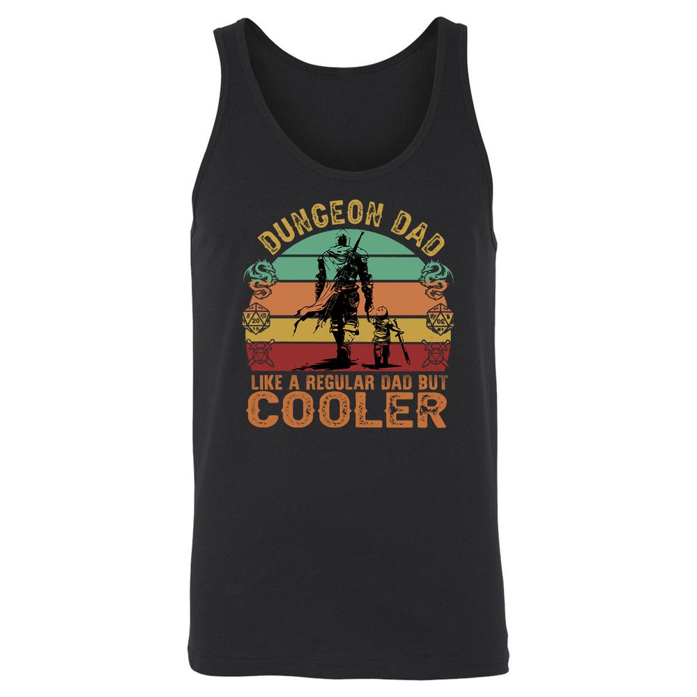 Dungeon Dad Like A Regular Dad Unisex Jersey Tank - Black - 1