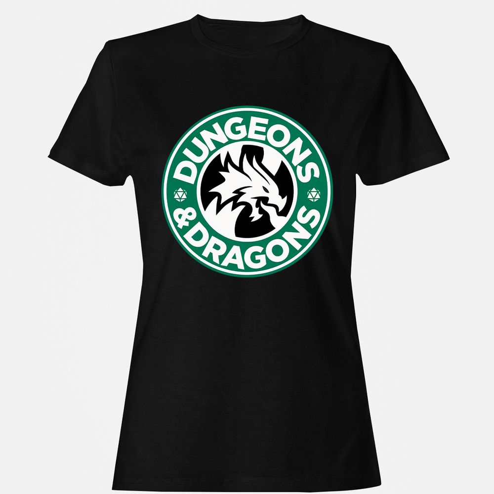 D&D Coffee Women's T-Shirt - Black - 1