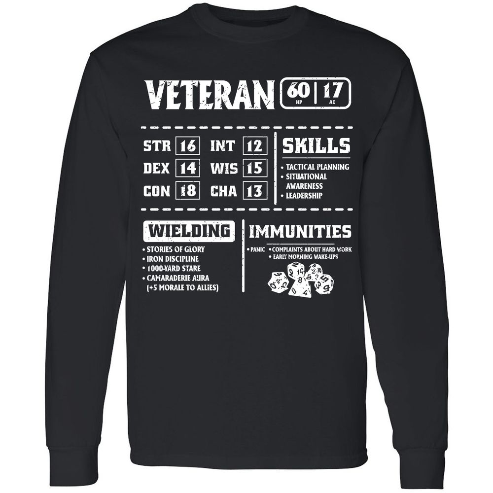 Veteran New Ver. Long Sleeve T-Shirt - Black - 1
