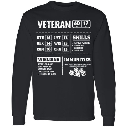 Veteran New Ver. Long Sleeve T-Shirt - Black - 1