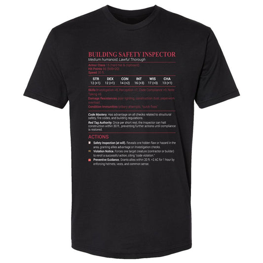 Building Safety Inspector Premium Unisex T-Shirt - Black - 1