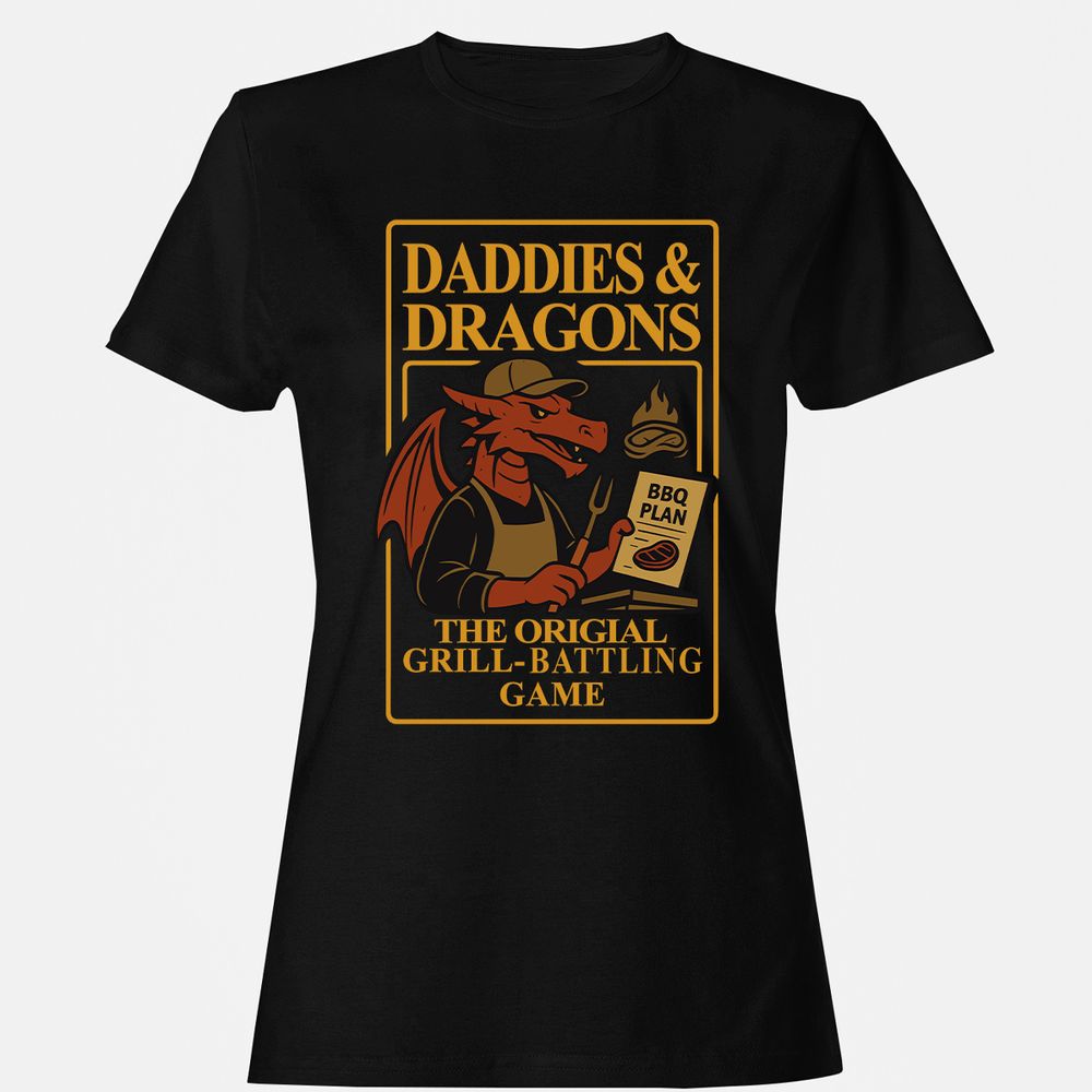 Daddies & Dragons Women's T-Shirt - Black - 1
