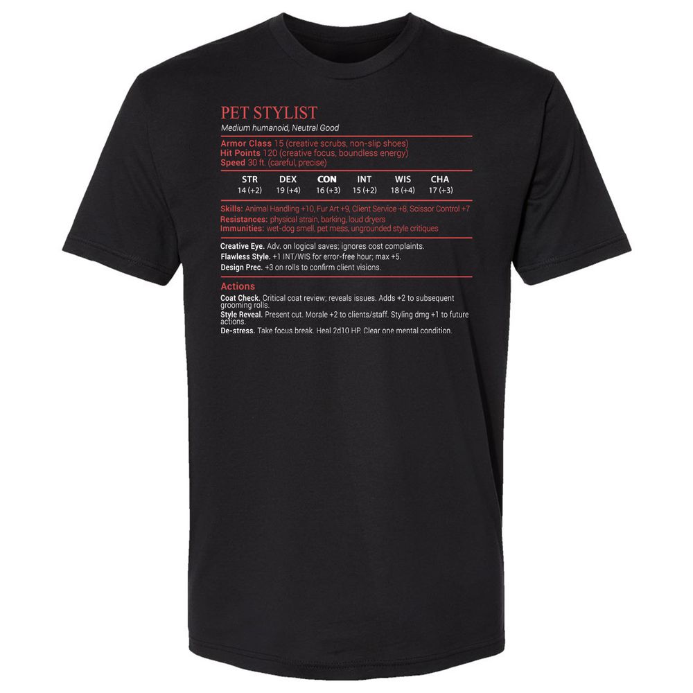 Pet Stylist Stats Block - Black - 1