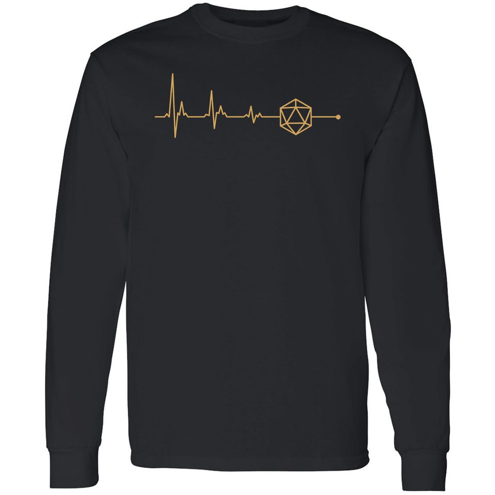 D20 Dice Is My Life Long Sleeve T-Shirt - Black - 1