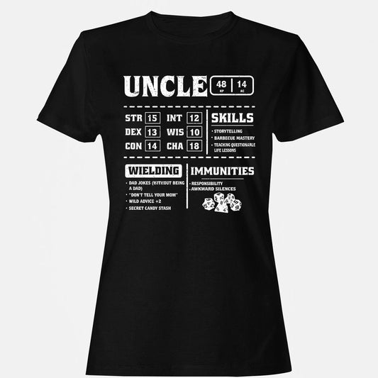 Uncle Stats Women's T-Shirt - Black - 1