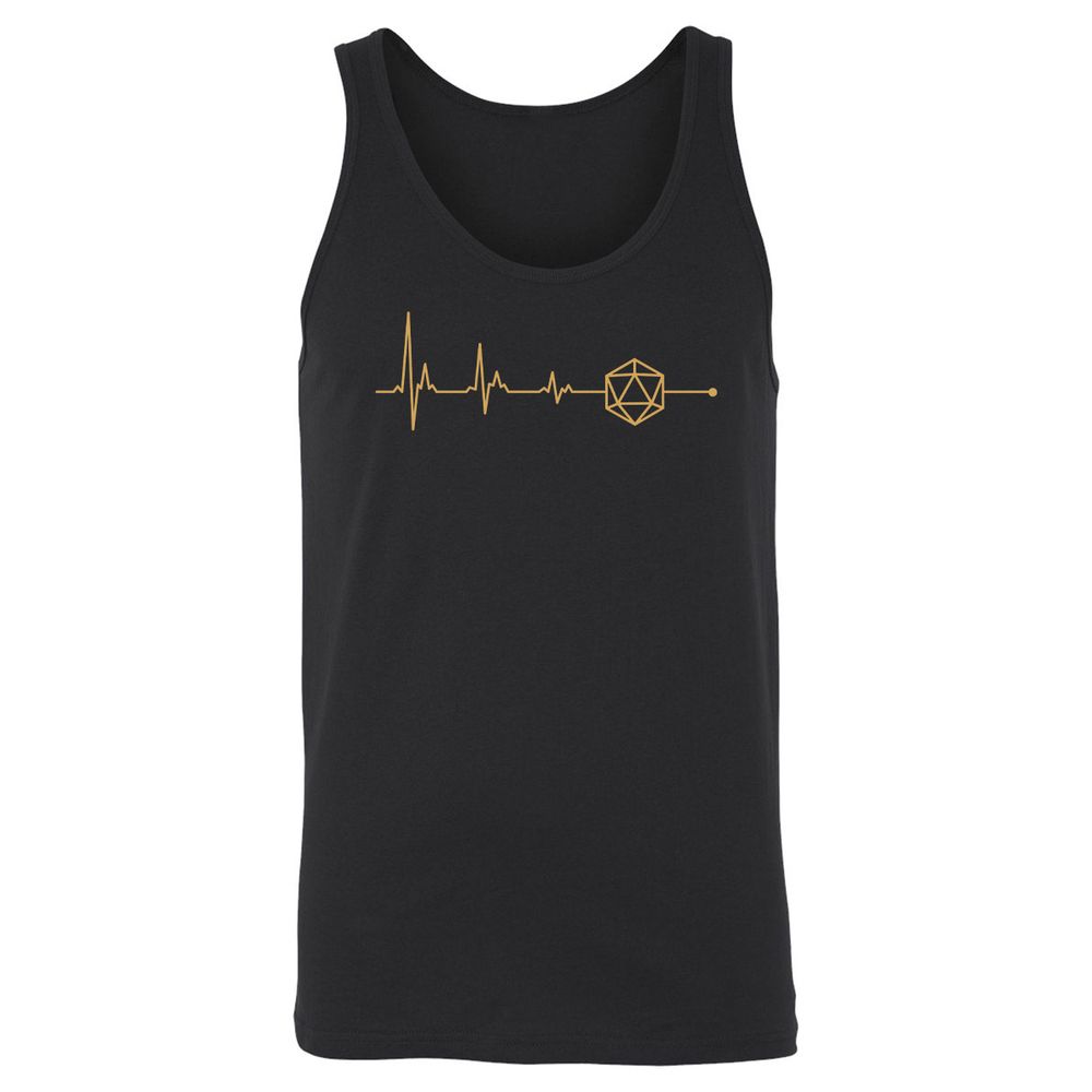 D20 Dice Is My Life Unisex Jersey Tank - Black - 1