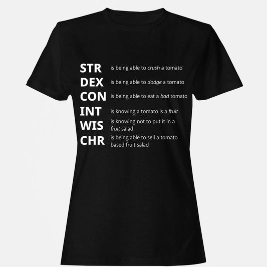 Tomato Stats – RPG Meme Edition - Black - 1