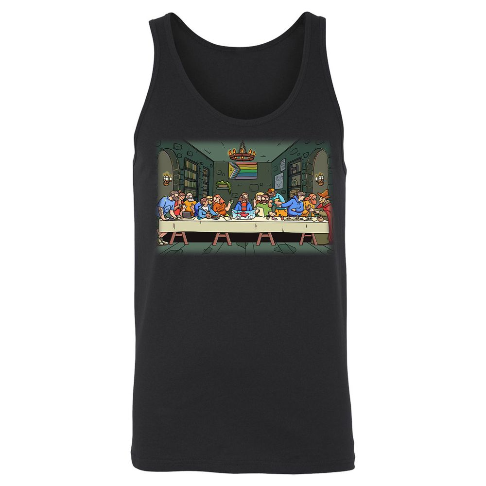 DnD Characters Pride Themed The Last Supper Shirt Unisex Jersey Tank - Black - 1