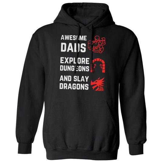 Awesome Dad Fathers Day Classic Unisex Hoodie - Black - 1