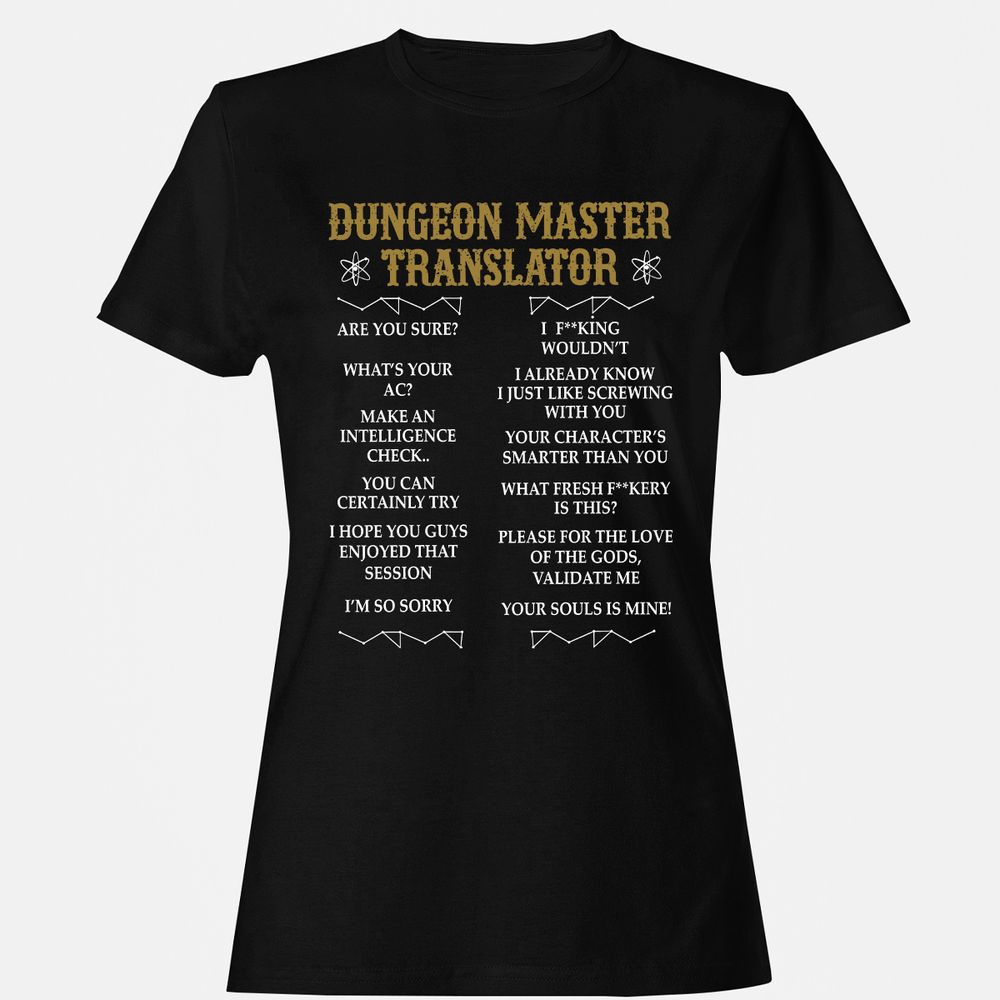 Dungeon Master Translator Women's T-Shirt - Black - 1