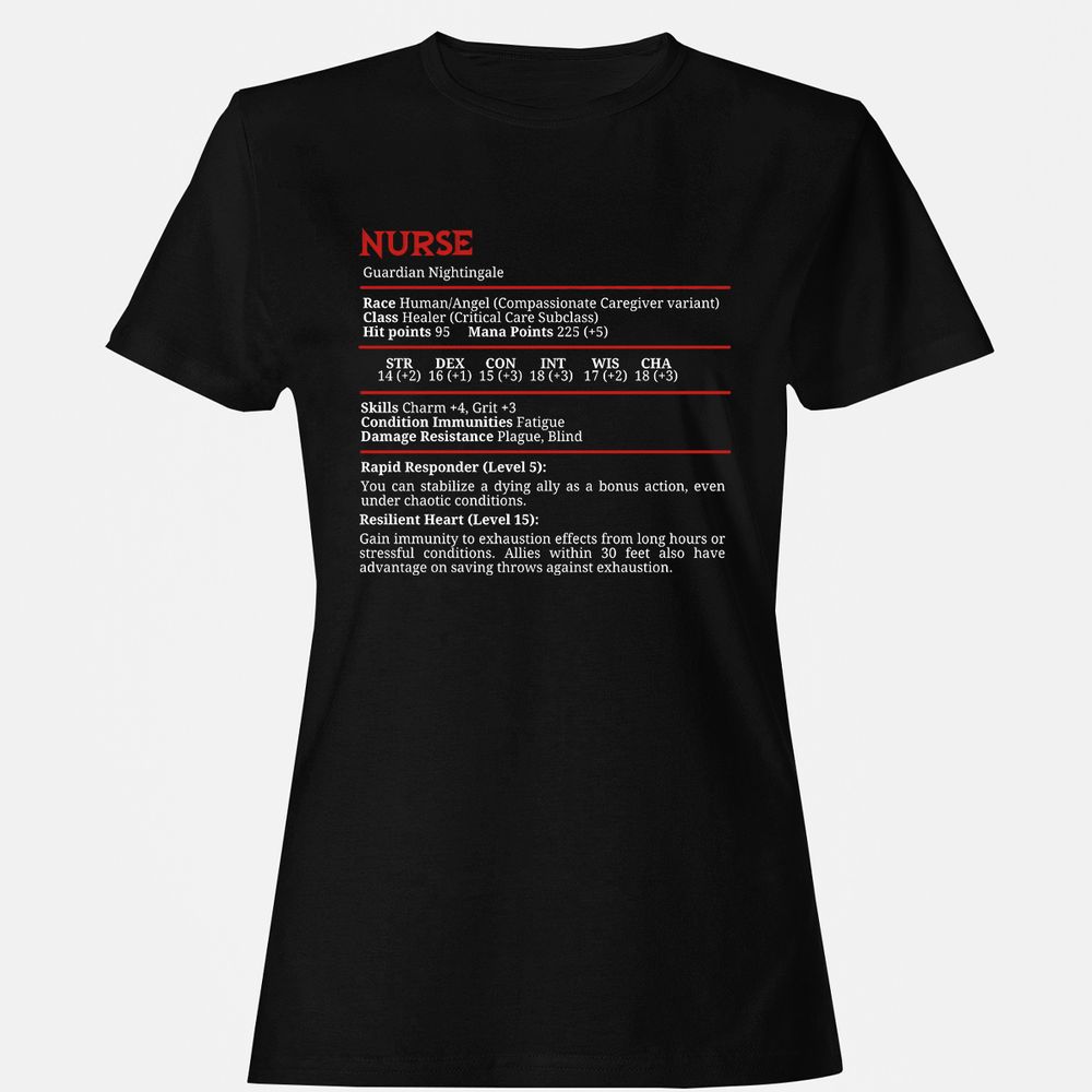 Nurse Stats Women's T-Shirt - Black - 1
