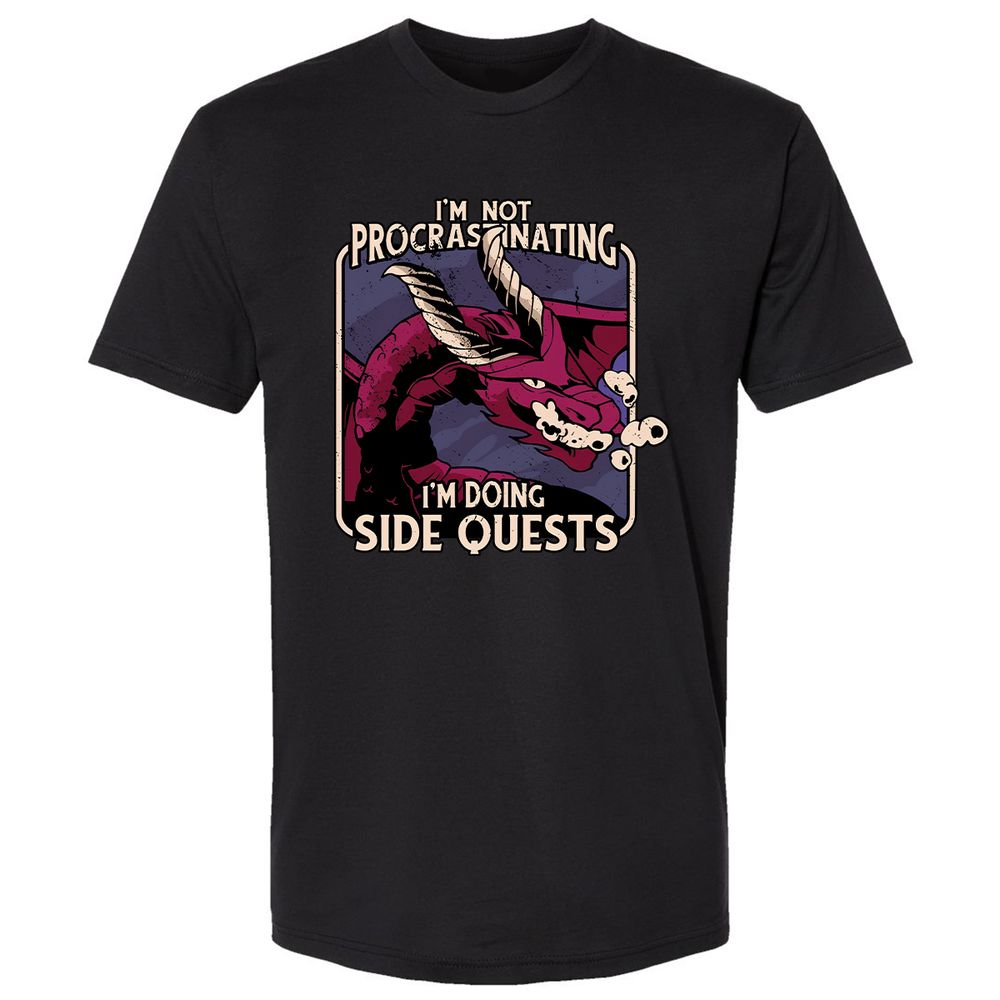 Doing Side Quests Premium Unisex T-Shirt - Black - 1