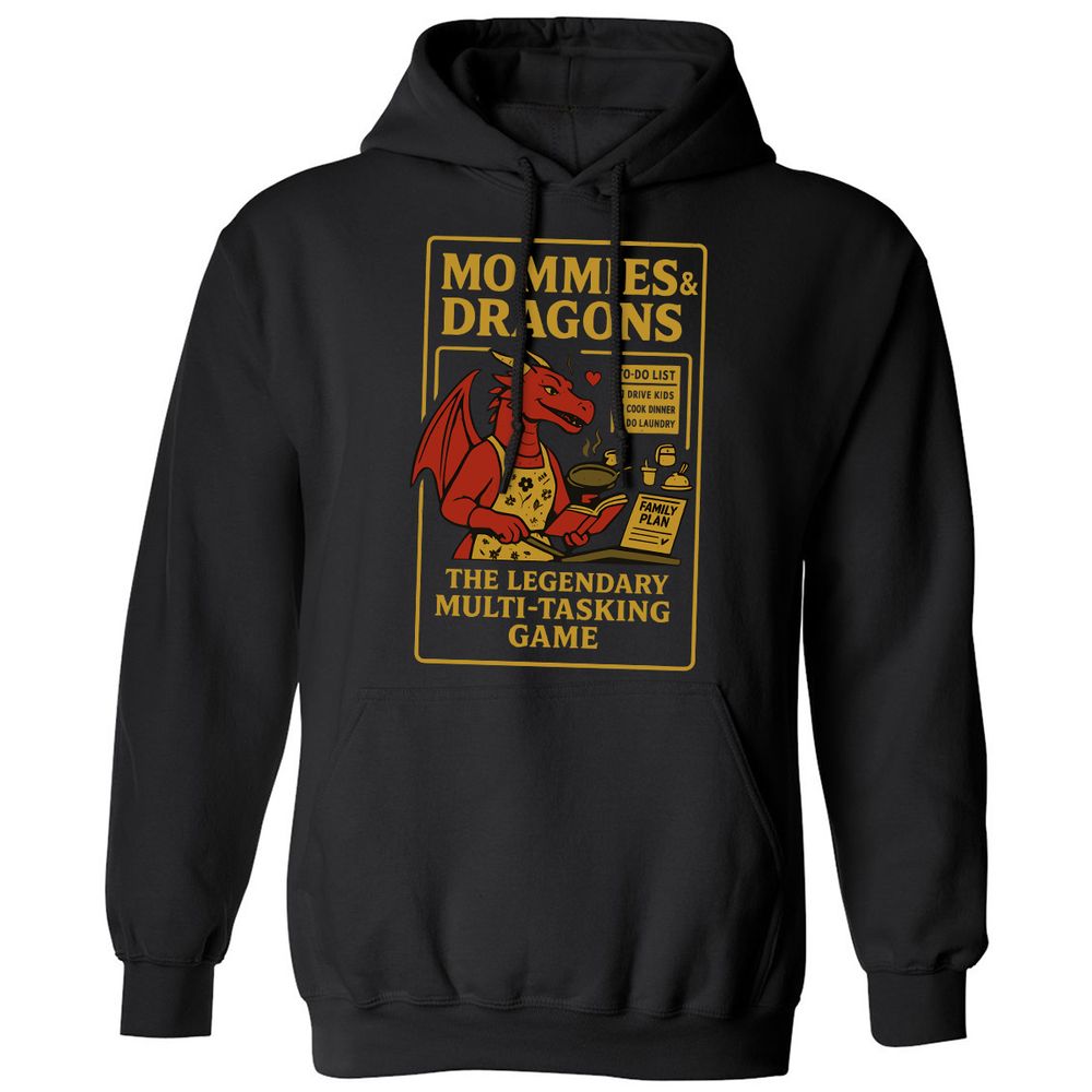 Mommies & Dragons Classic Unisex Hoodie - Black - 1
