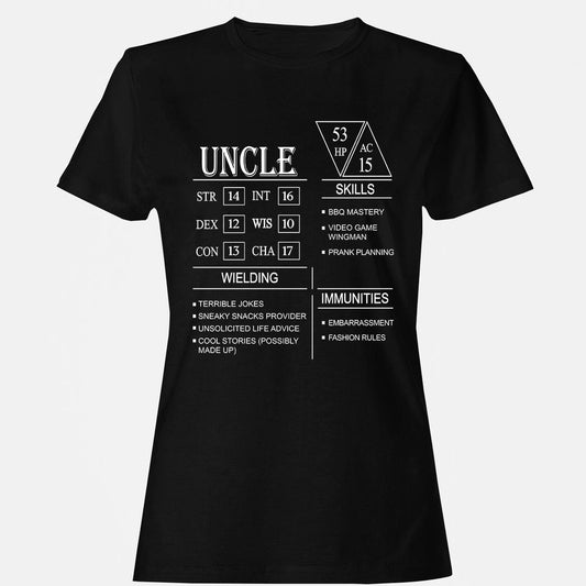 Uncle Stats Women's T-Shirt - Black - 1