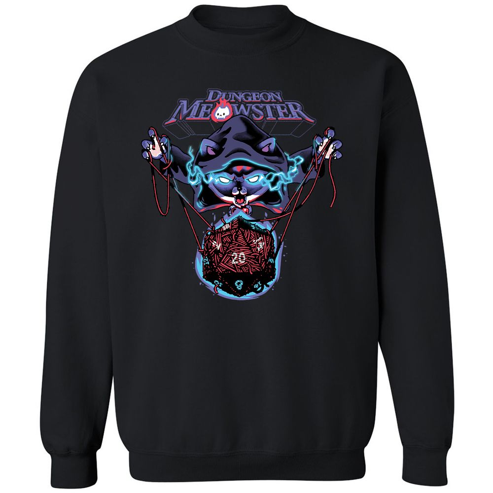 Dungeon Meowster Classic Unisex Sweatshirt - Black - 1