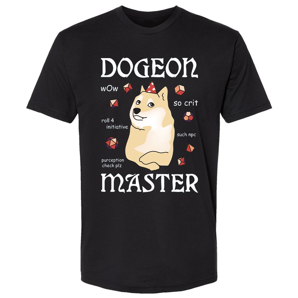 Dogeon Master Premium Unisex T-Shirt - Black - 1