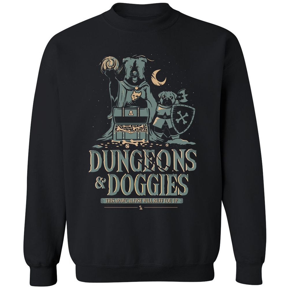 Dungeons & Doggies Classic Unisex Sweatshirt - Black - 1