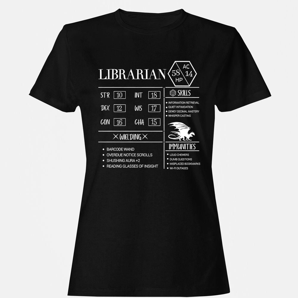 Librarian New Women's T-Shirt - Black - 1