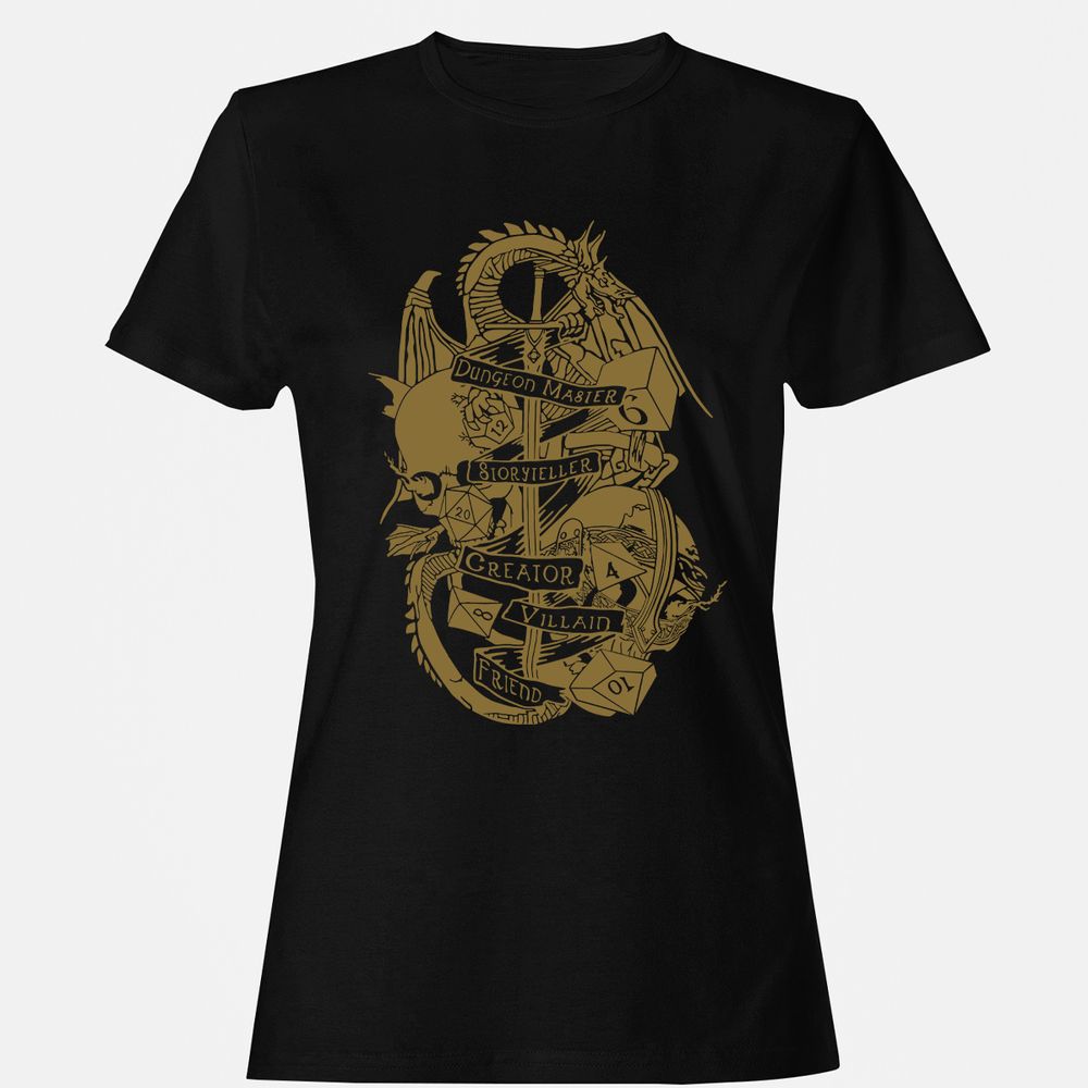 Dungeon Master Dragon Women's T-Shirt - Black - 1