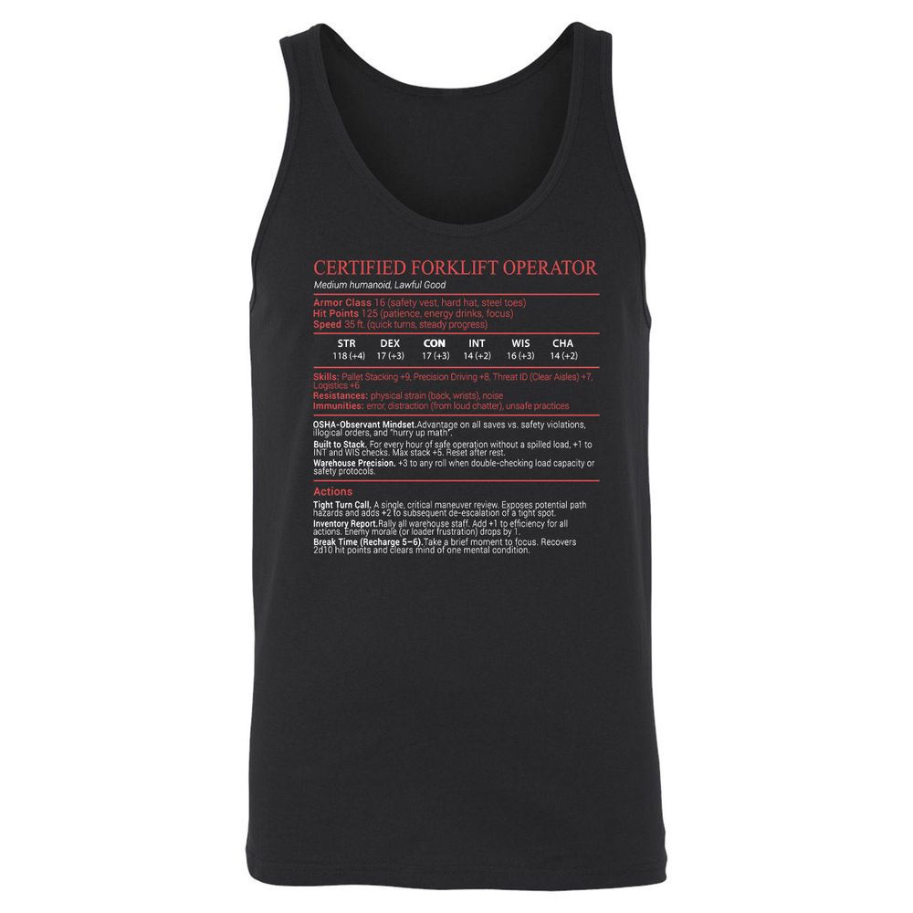 Certified Forklift Operator Stats Block - Black - 1