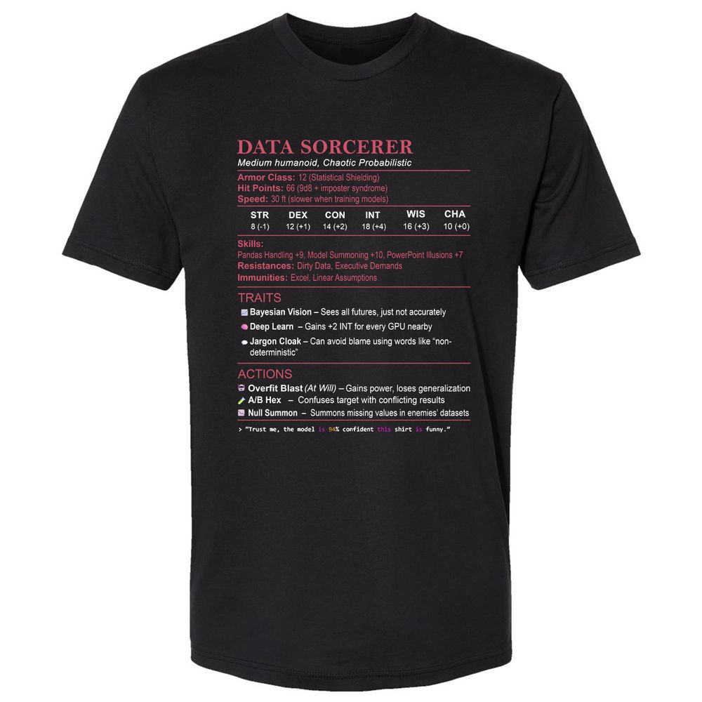 Data Scientist Stats (Data Sorcerer) - Black - 1